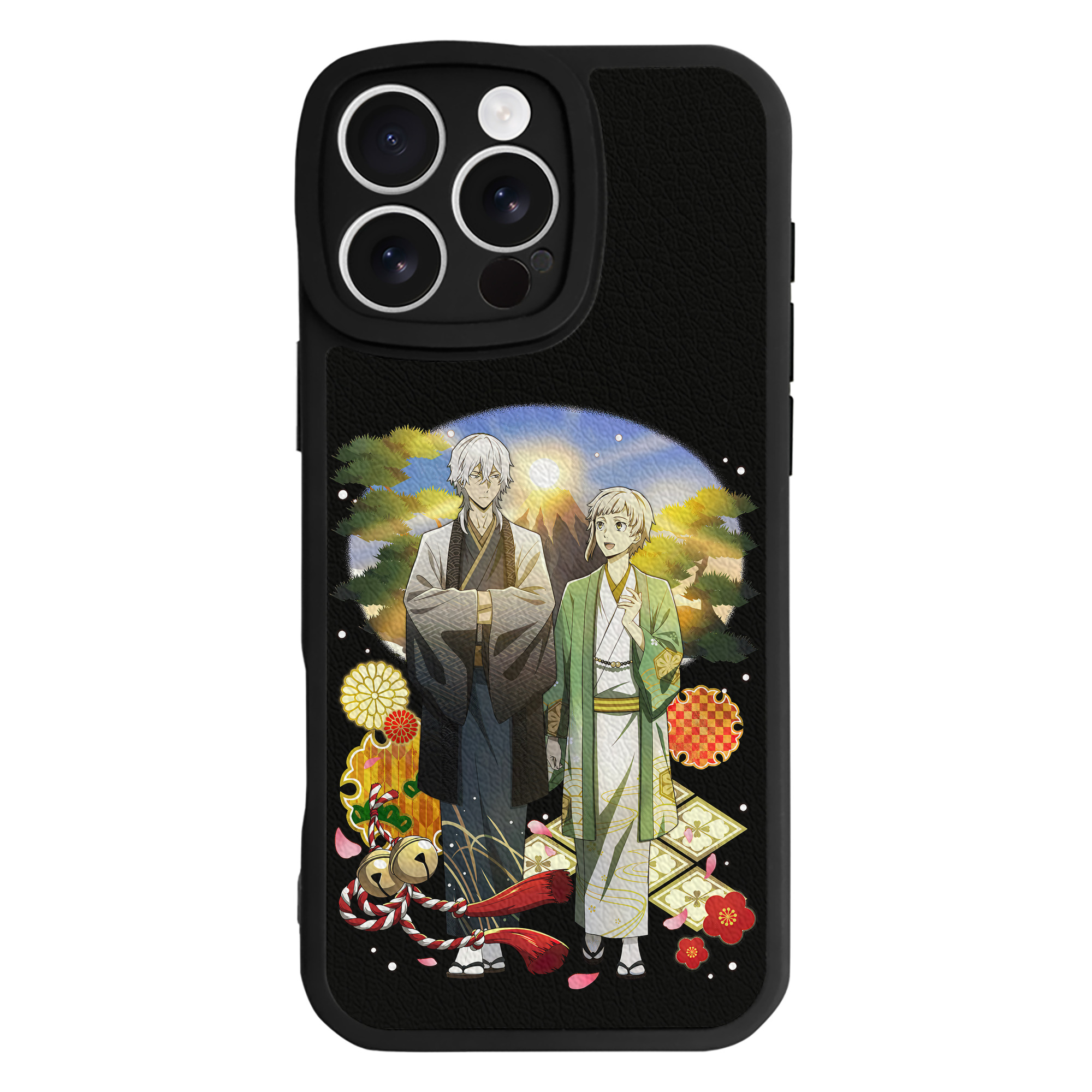 （画像用） 文豪ストレイドッグス Bungo Stray Dogs 【iPhone 16シリーズ対応】シリコンスマホケース（レザー調） 材質：シリコン